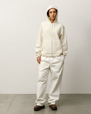 TEXTURED ZIP HOODED SWEATER
